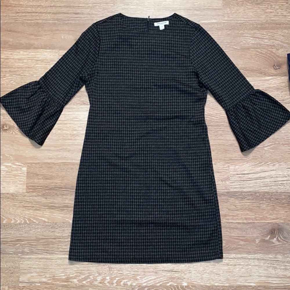 Bell Sleeve Houndstooth BeachLunchLounge Dress